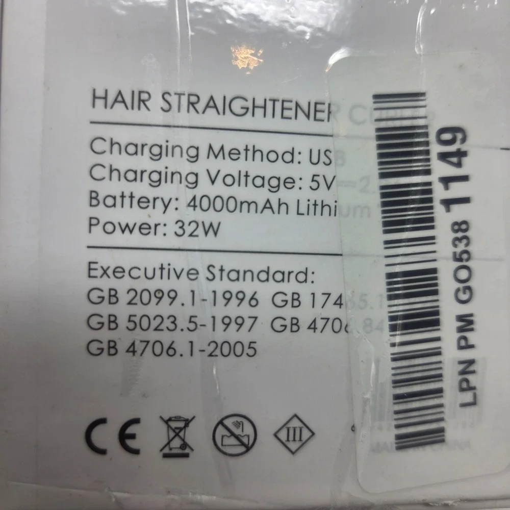 Hair Straightener Curler Women OS Black Rose Gold 2-in-1 Travel 114 NWOT